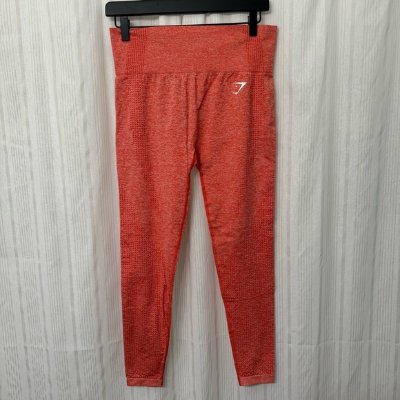 Orange GYMSHARK VITAL SEAMLESS 2.0 LEGGINGS in Chili Red Marl - Picture 3 of 6